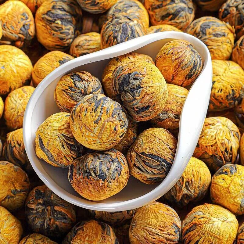 云南滇红茶菊花绣球新茶正宗云南凤庆滇红工夫红茶菊花茶20颗袋装