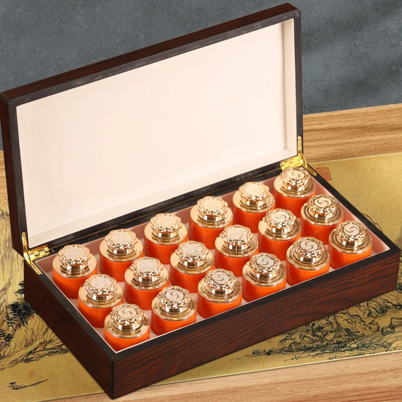 木纹18罐正山小种高档茶叶礼盒武夷山红茶送礼木盒正宗年货