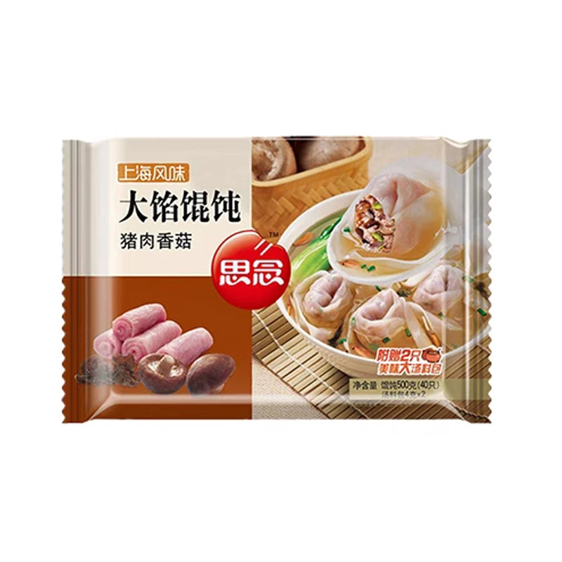 思念上海大馅馄饨猪肉香菇500g