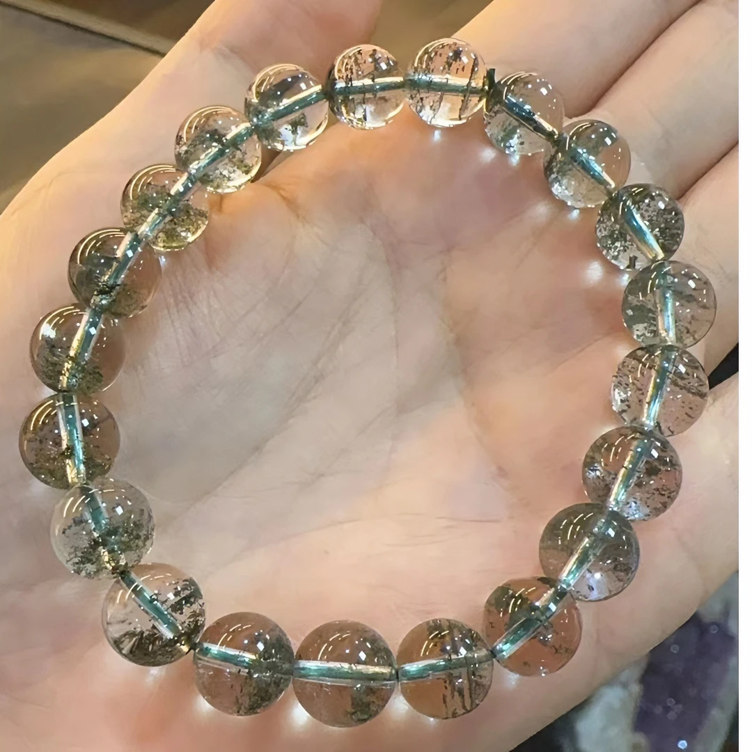 0404天然绿幽灵手链
