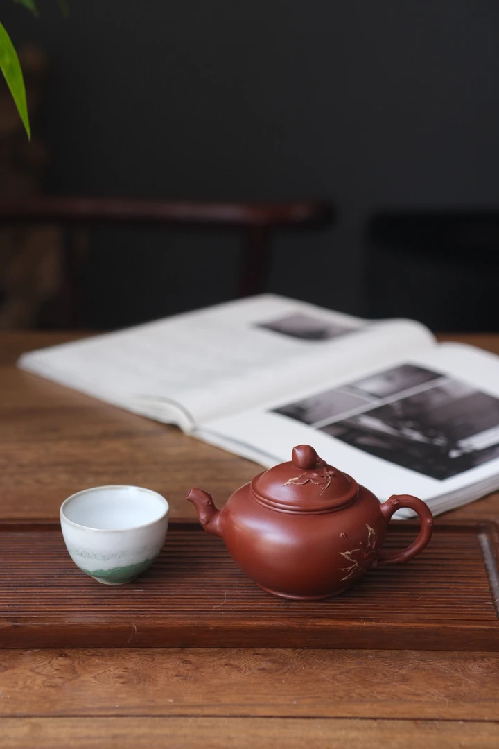 朱泥天花板～小煤窑料 樱桃壶250cc