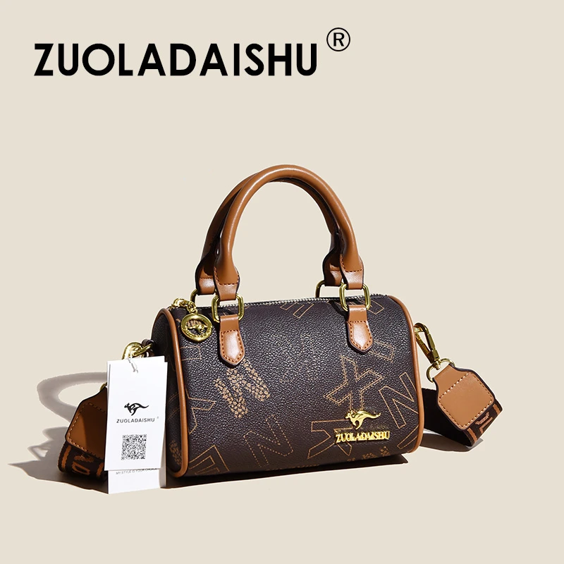 ZUOLADAISHU小众设计枕头经典复古百搭波士顿时尚单肩斜挎包8865