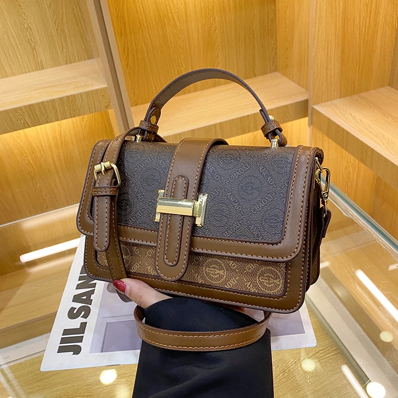 高级感包包女2024新款潮百搭小方包休闲时尚手提包斜挎包包2616XH