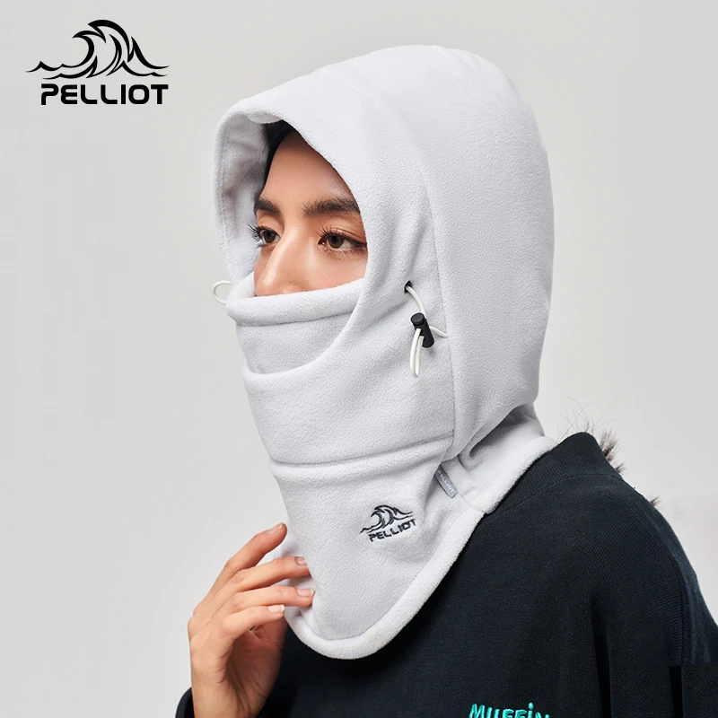 伯希和户外防寒抓绒帽子冬保暖面罩围巾防风围脖骑行DF