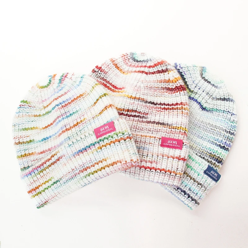 冠戒2024新款渐变冷帽保暖时尚针织帽多色暖冬保暖好物中性毛线帽