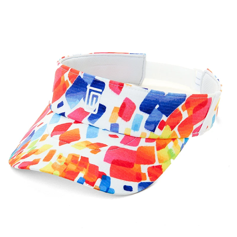 冠戒2024夏季新款花色空顶帽遮阳防晒运动百搭帽子跑步速干印花