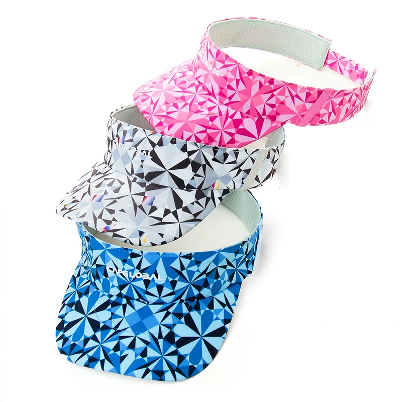 冠戒2025马拉松夏季印花速干运动帽透气遮阳空顶帽时尚