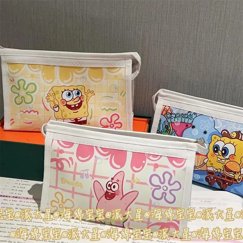 新疆包邮派大星笔袋ins风可爱海绵宝宝笔袋大容量文具高颜值少女