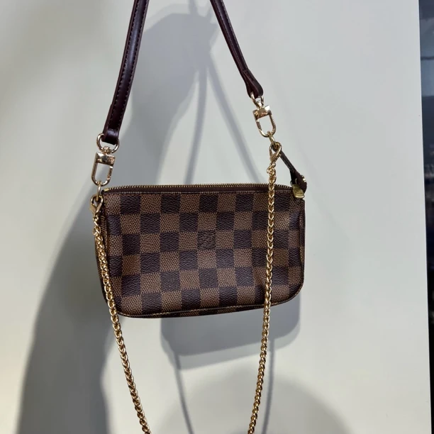 95新 LouisVuitton/路易威登 Lv麻将包中号棋盘格
