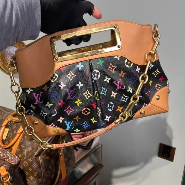95新 LouisVuitton/路易威登 Lv黑三彩Judy中号