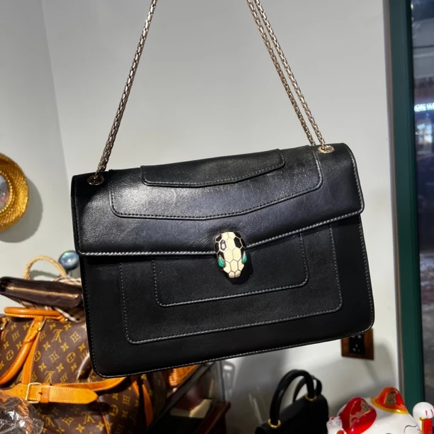 95新 BVLGARI/宝格丽 宝格丽蛇头包中号