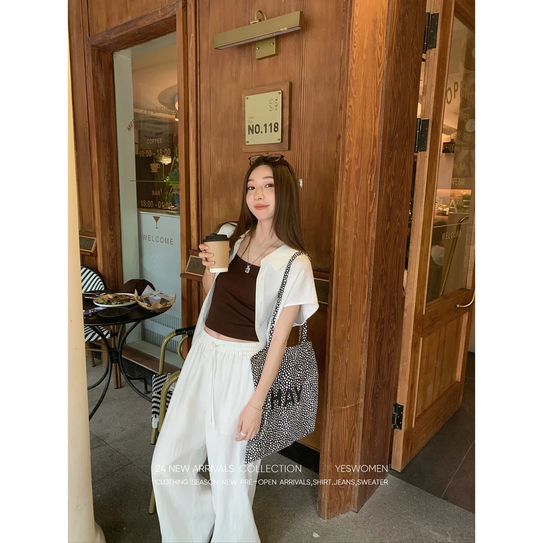 YESWOMEN天*丝亚麻衬衫套装·舒适松弛感老钱风无拘束XYF3145A3780