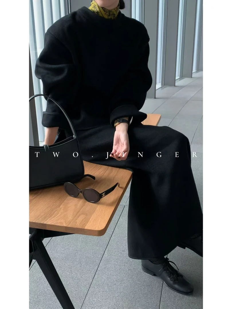 二静子 极简静奢（佐拉）双面羊毛手工制作重磅高级质感套装HG7990