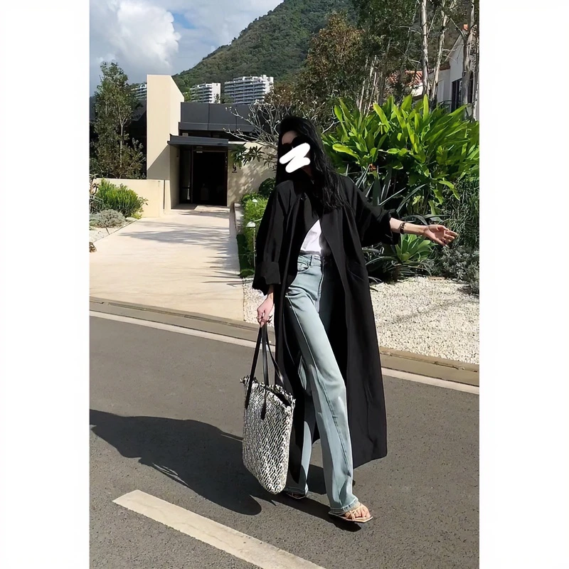 二静子 2024独有韩版（罗马风衣）抗皱细节风衣外套68686