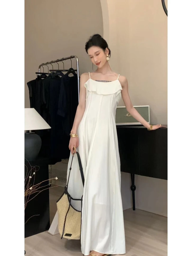 二静子 2024韩国（山茶）优雅与魅力的碰撞显瘦修身的长裙子9912