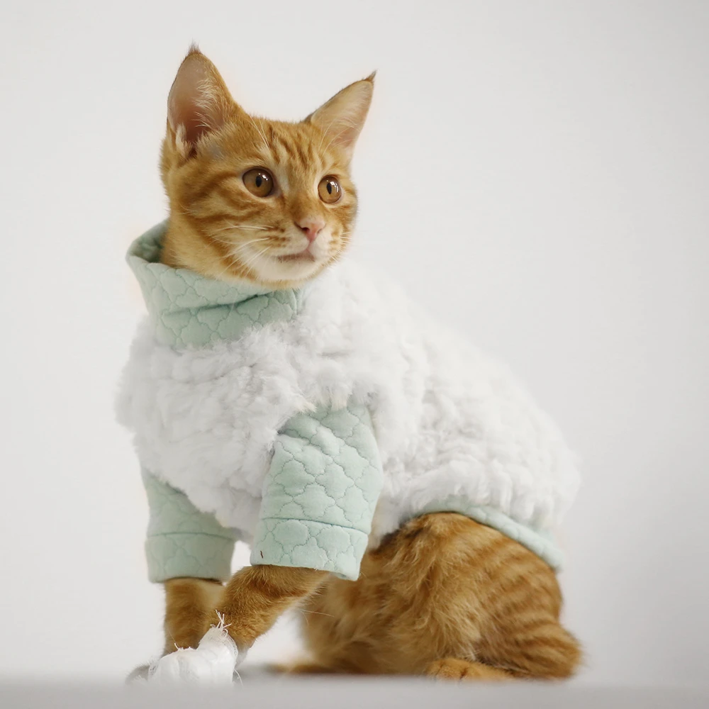 宠物猫猫狗狗衣服秋冬款皮毛一体马甲➕夹棉加厚打底背心