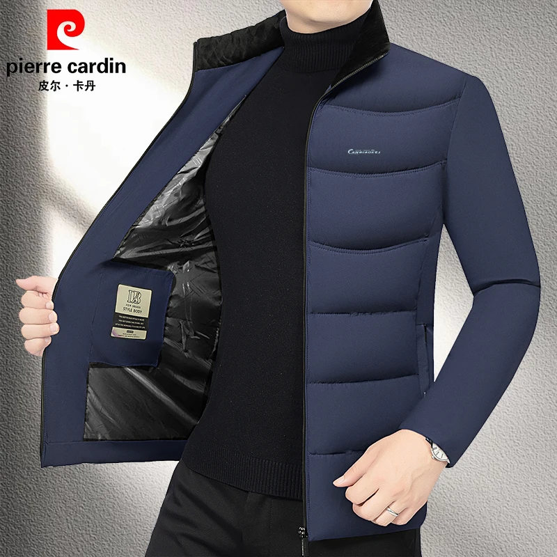 皮尔卡丹冬季新款高档男士短款休闲棉袄加厚保暖轻薄外套男款男装