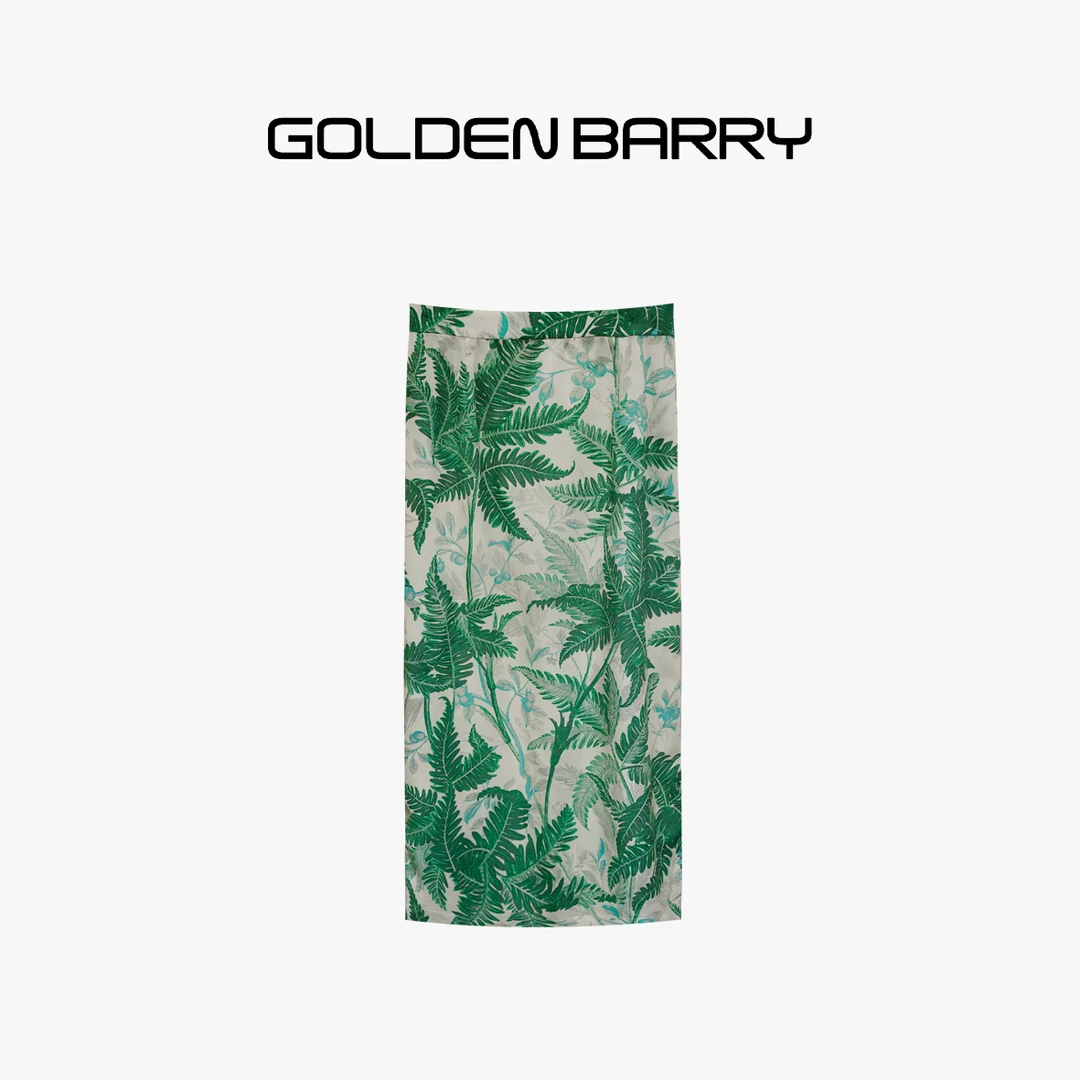 GOLDENBARRY|310095芭蕉叶天丝麻半裙