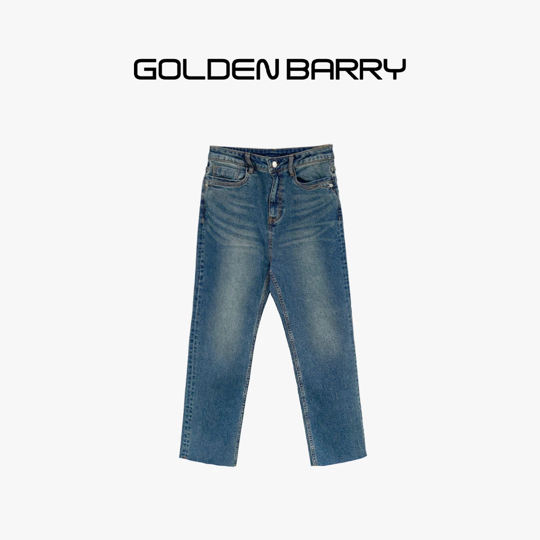 GOLDENBARRY【返季福 利】|503123显瘦经典百搭宽松直筒休闲牛仔裤