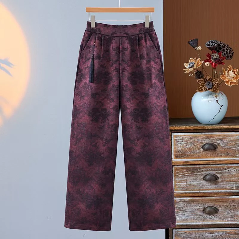 288【扶苏】新款减龄气质休闲复古时尚女款裤子