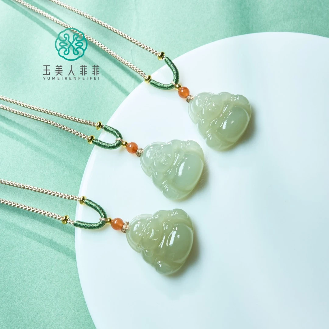 玉美人菲菲^和田玉佛公吊坠-约22-23mm-多样性发一