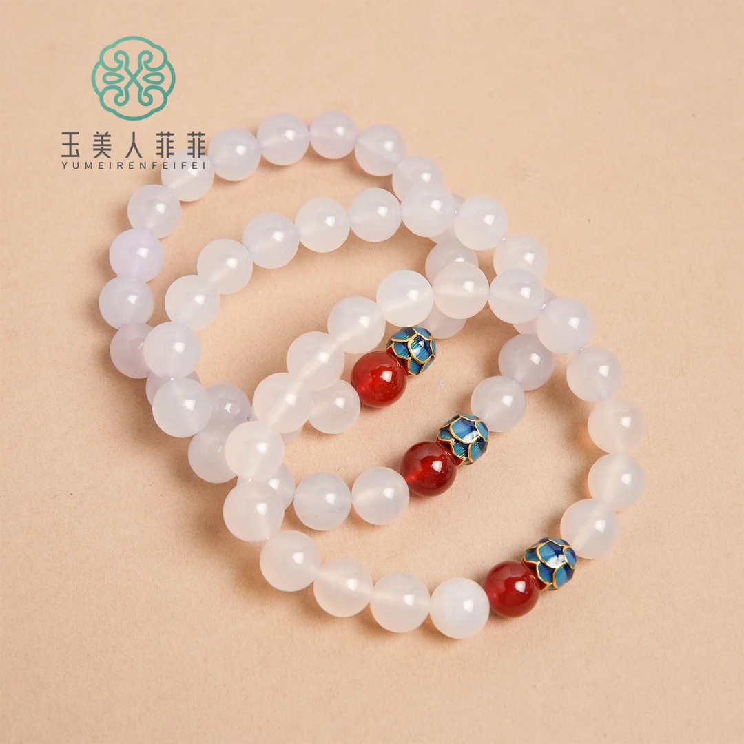 玉美人菲菲#玛瑙单圈手串-多样性发一