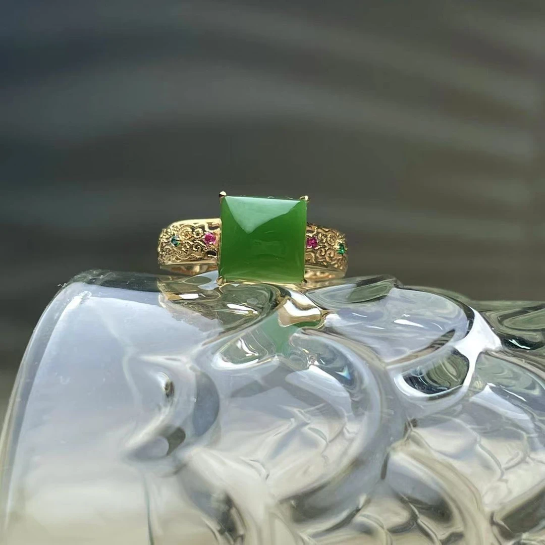 【春日珠宝】菲菲珠宝好*18K和田玉戒指