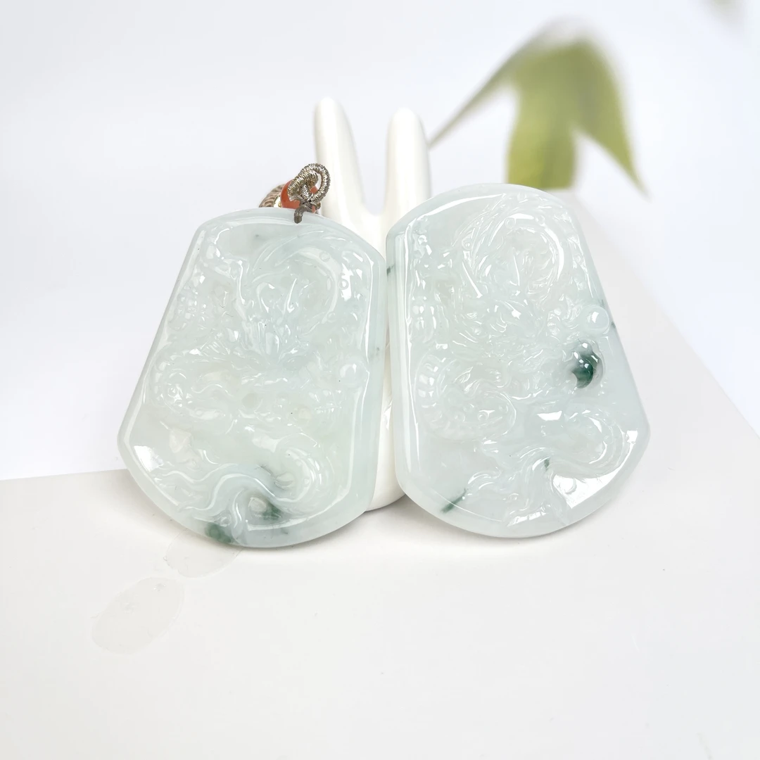 【春日珠宝】菲菲珠宝好*翡翠龙牌吊坠^多样性发一