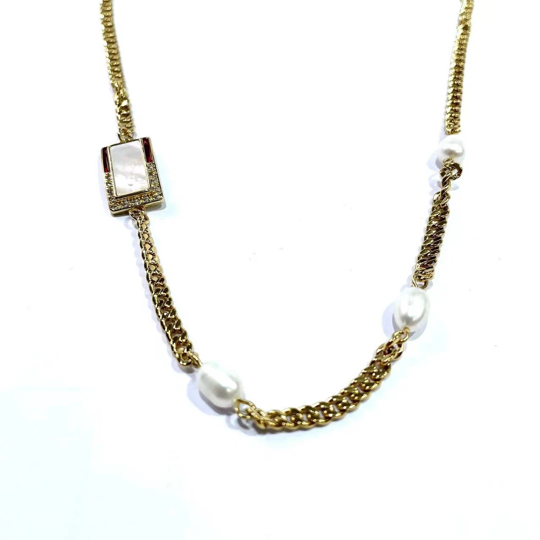 铜合金项链 设计款优雅时尚轻奢百搭项链~92194