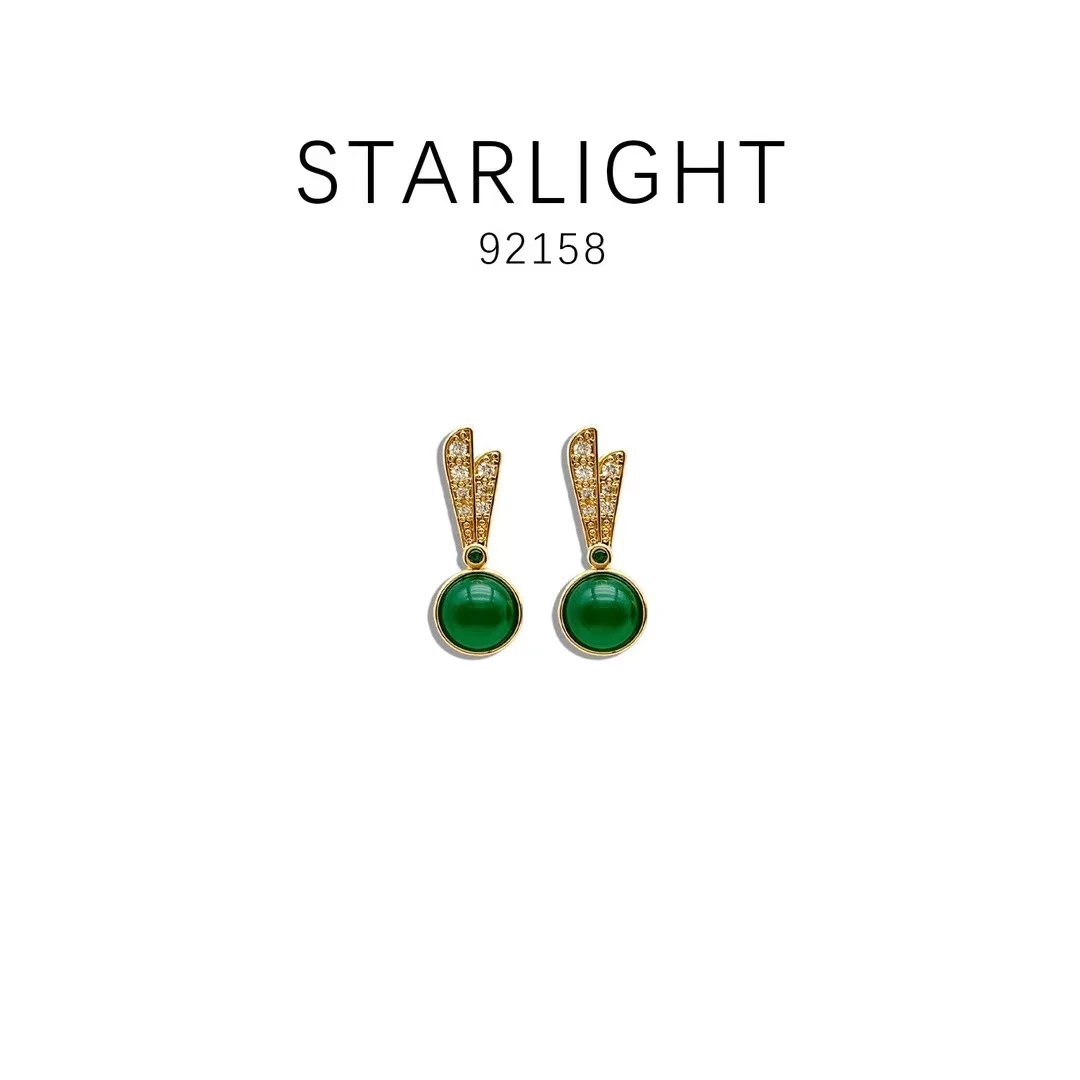 铜合金耳饰 中古风设计款轻奢气质耳饰~92158