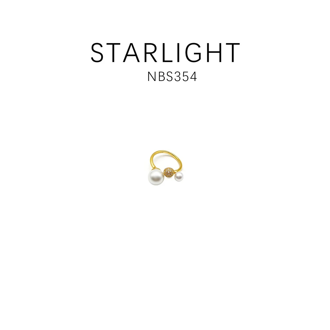 铜合金戒指 时尚百搭简约戒指-NBS354（大10.小6mm）