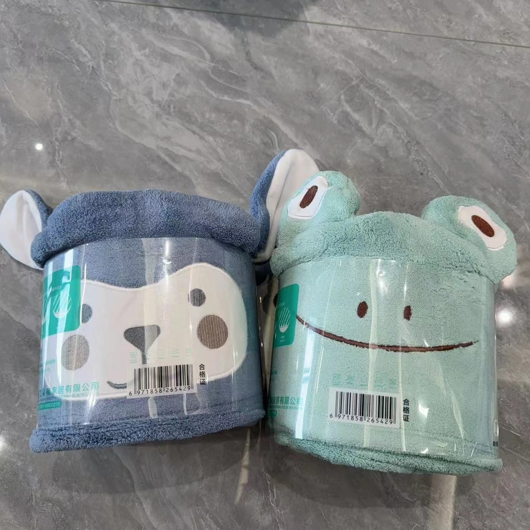 （品质好货）柔软吸水卡通立体连帽浴巾时尚线下门店同款