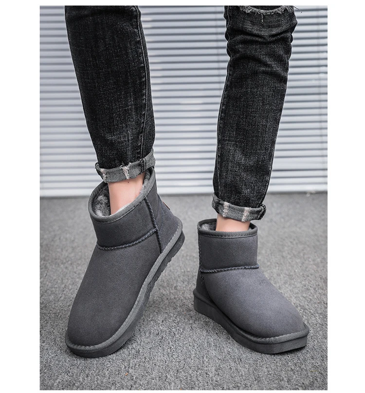 雪地靴冬季雪地棉保暖靴子男士防水高帮一脚蹬大棉休闲鞋加厚加绒