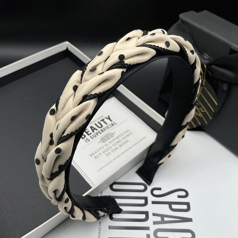 新款轻奢高档发箍波点布艺发网红成人时尚洋气高档发箍网红爆款