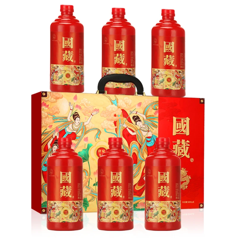 满壶仙国藏唐窖飞仙酱香风味53度500ml*6瓶礼盒装 酒