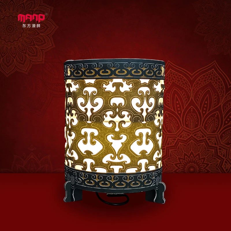 【万点文创】青铜奁纸雕灯