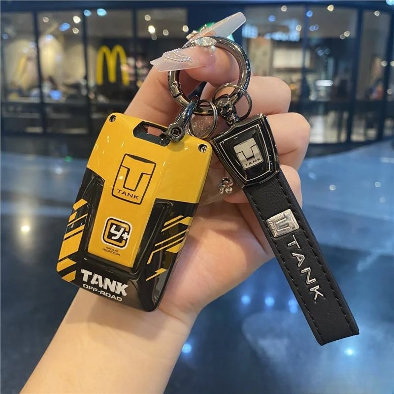 适用坦克300车钥匙套24款七百400hi4t赛博坦克500赛道风跨境扣壳
