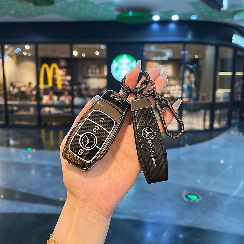 奔驰钥匙套E300e级c级包c260l壳a200l汽车glb/glc/gle350扣男女