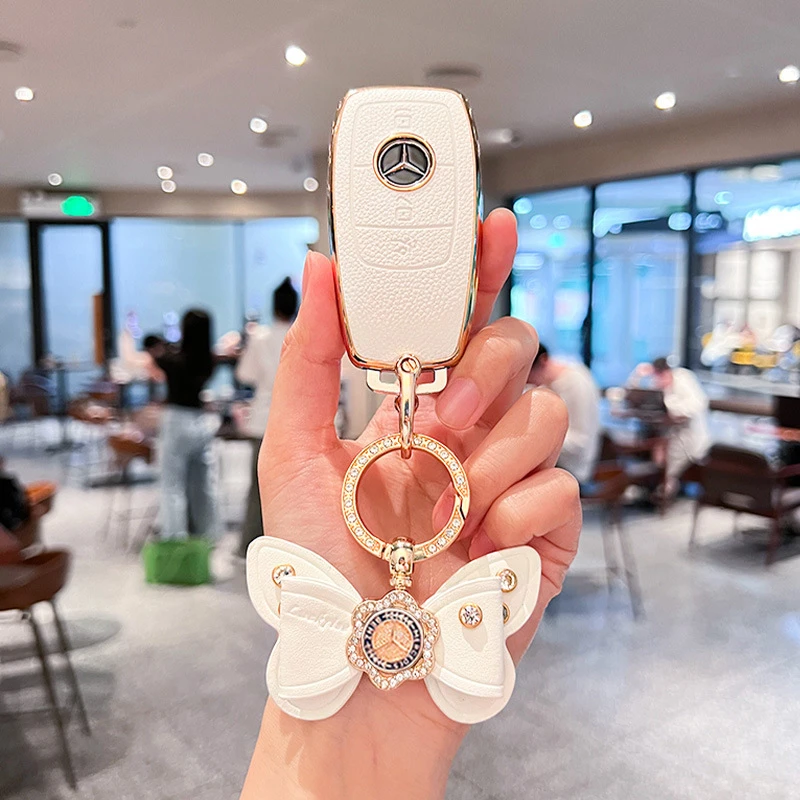适用奔驰E300L钥匙套C260L/A200L/C200L汽车GLC300L/GLA200女壳