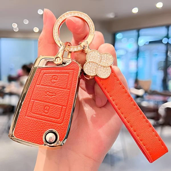 适用大众polo朗逸速腾宝来钥匙套壳plus探歌高尔夫扣包女款高级