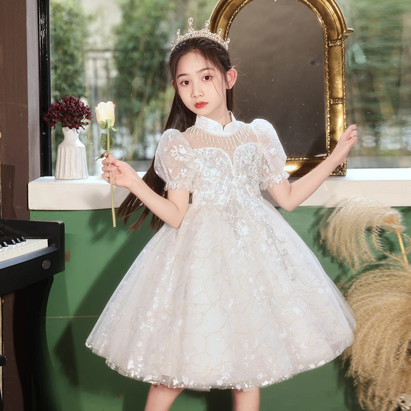 【钰格格】女童礼服花童婚礼小女孩轻奢小众高端公主裙生日主持人钢
