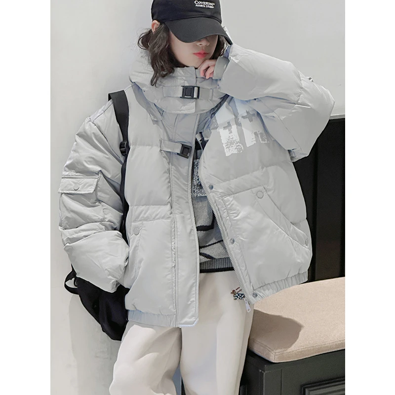 K27793女童连帽羽绒服2024冬装新款儿童加厚外套休闲保暖上衣洋气