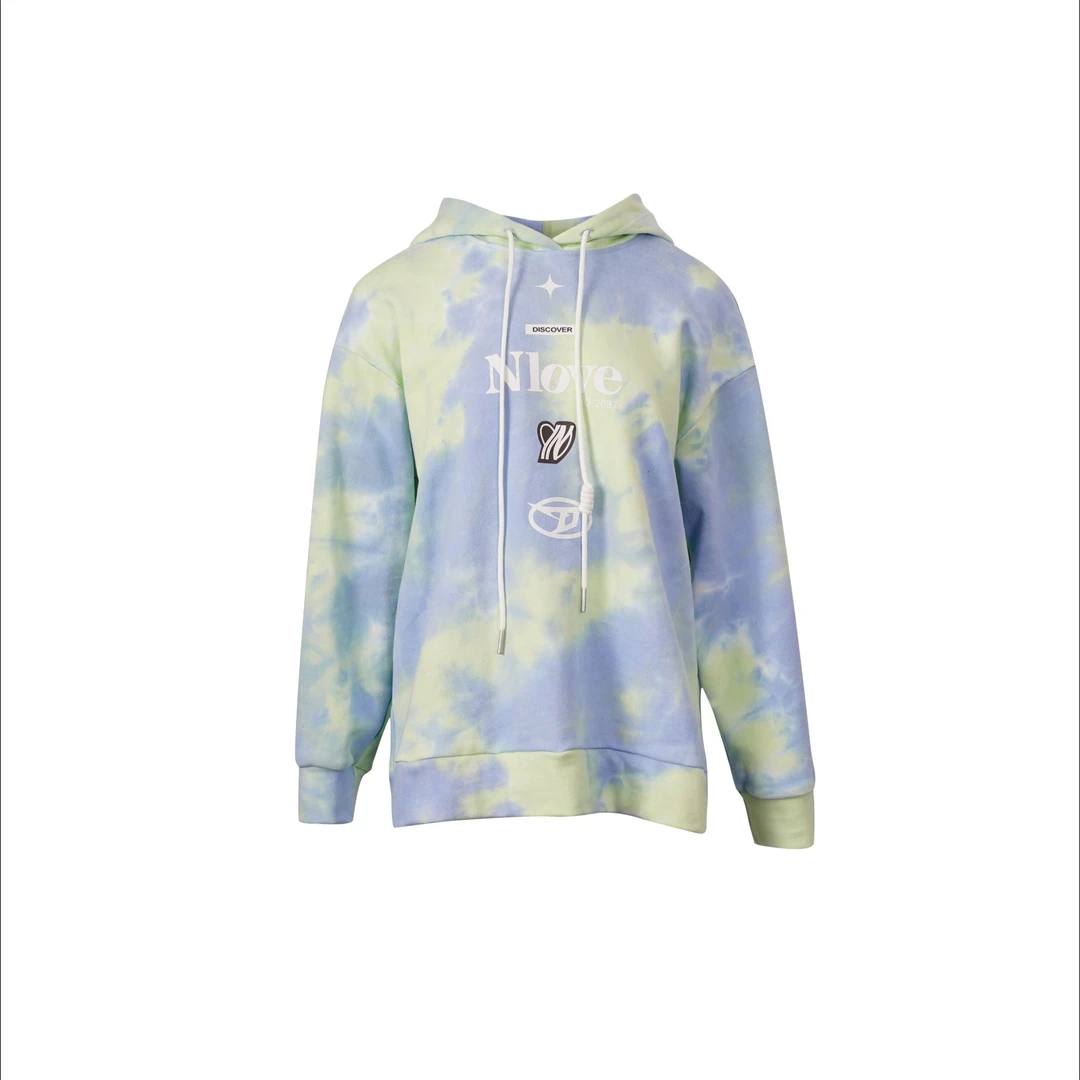 DNCY扎染连帽卫衣长袖运动时尚休闲宽松潮流迷彩DA41202112