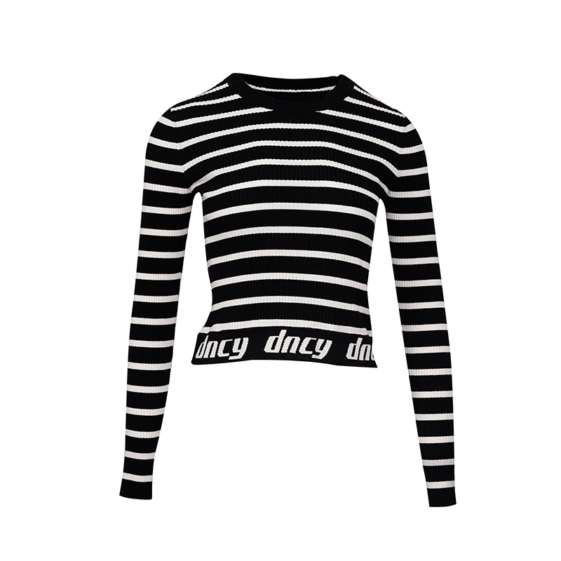 DNCY气质时尚休闲条纹logo针织衫DA34104238