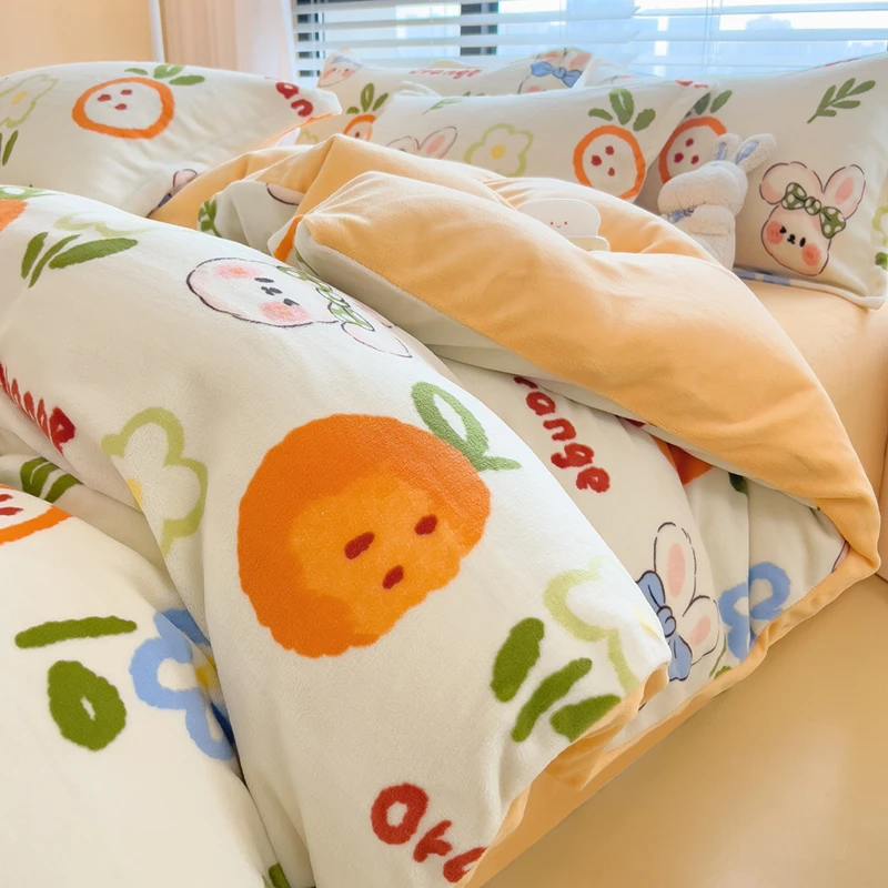 301-400孤品福利牛奶绒单被套加绒加厚学生宿舍冬单人双人季被罩