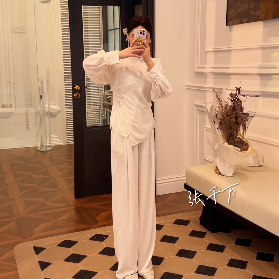 wrong告别专属价 // WRONG 定制丝绒肌理感薄款长裤 WP85PA254