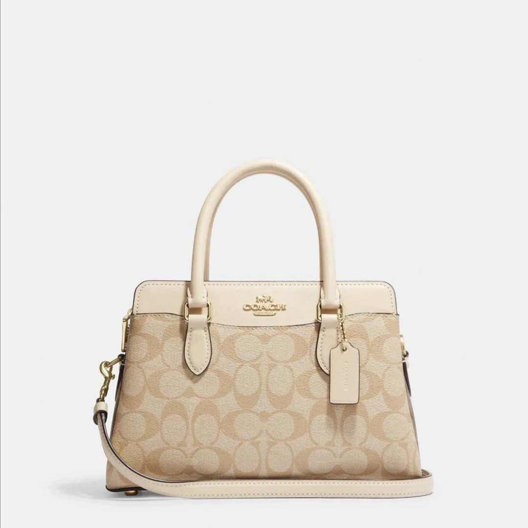 COACH/蔻驰Darcie26经典老花拼色小号戴妃包女士手提斜挎包CH503