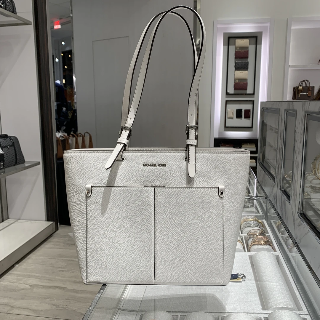 MICHAEL KORS 迈克高仕MK Jetset 白色拉链女士单肩包百搭托特