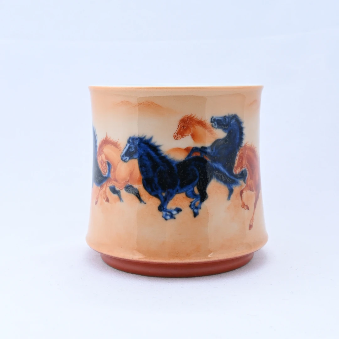 团窑 万马奔腾若虚杯