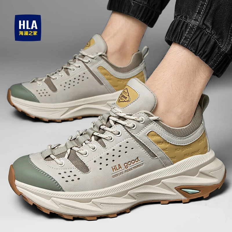 HLA/海澜之家2025冬季爆款潮牌高级感老爹厚底休闲时尚运动鞋B264